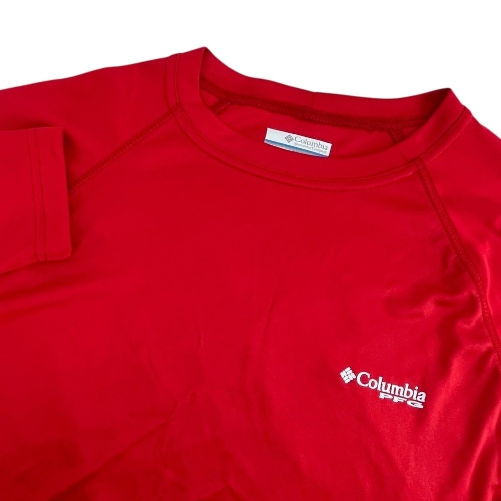 Columbia PFG Mens Terminal Tackle LS Shirt Red UPF 50 Omni-Wick FM6094-696 Small